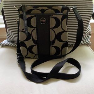 Coach crossbody black and grey